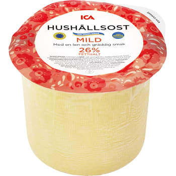 Hushållsost mild 26% ca 2,2kg ICA